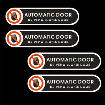 Pegatina para Puerta Automática Señal de Conductor Abrirá la Puerta 4.9 x 1.2 pulgadas Autoadhesivo