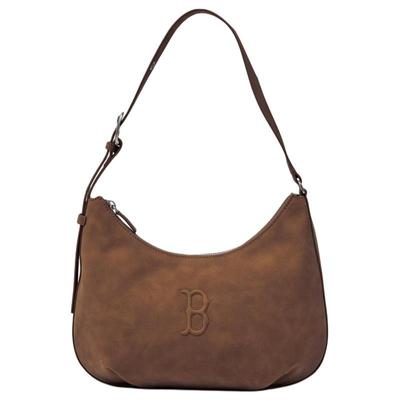 Basic Boston Red Sox Polyurethane Polyester Shoulder Bag Women's Brown Casual