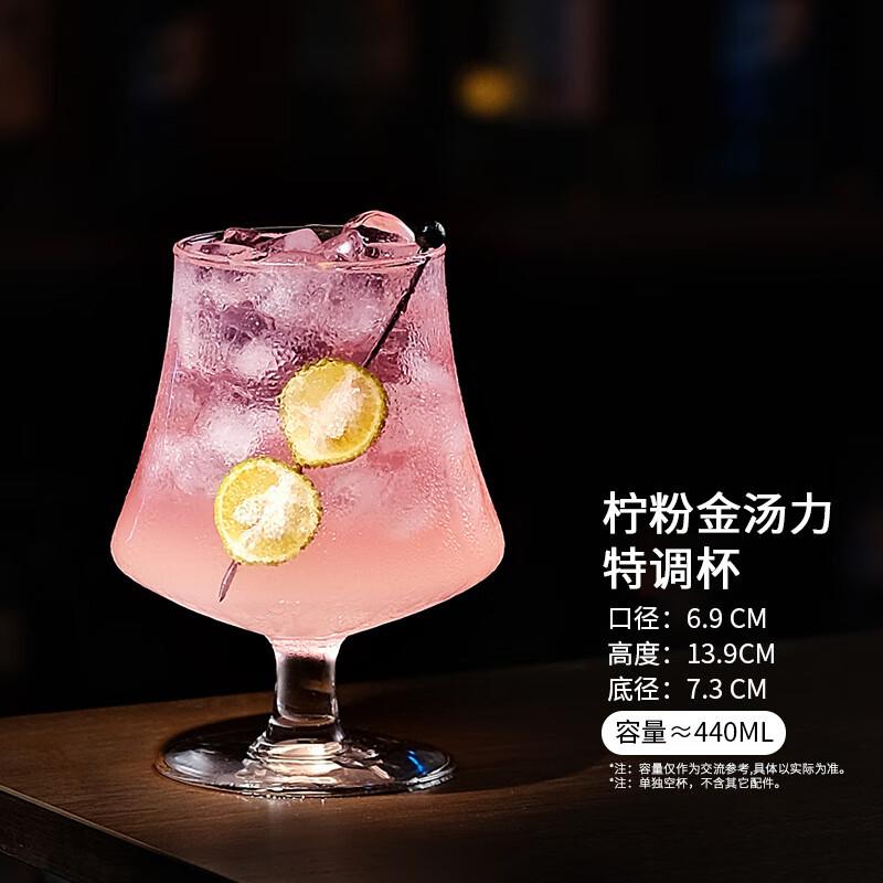 Creative Cocktail & Soda Glass Pink Lemon Gin & Tonic Cup