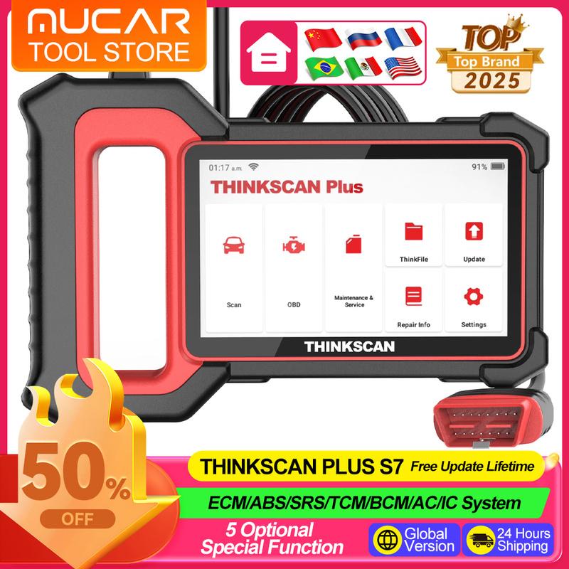 Thinkscan Plus S7/S6/S5/S4 Diagnostic Tools Diagnose 7 System 5 Reset Free Lifetime Autotools Car Obd2 Scanner Code Reader Tools