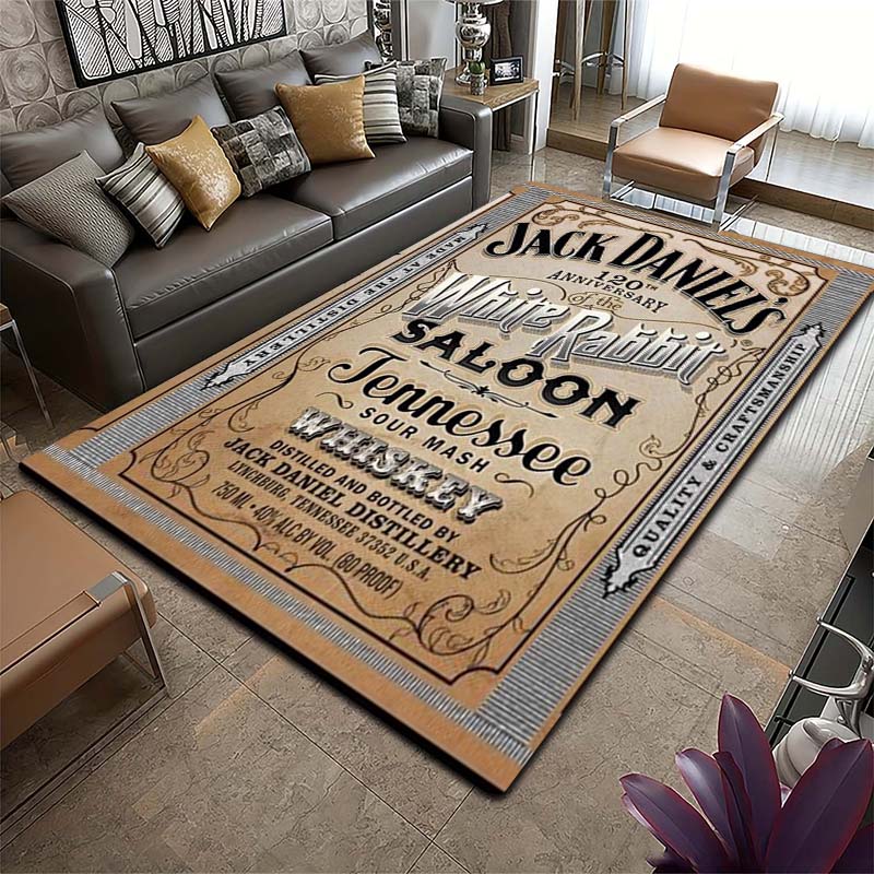 2026 new multi size J-Jack D-Daniels printed carpet yoga mat home decoration living room bedroom anti slip area carpet gift