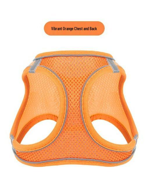 Reflective Vest-Style Pet Harness with Leash - Breathable for Cats & Dogs