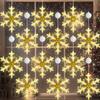 Hanging Christmas Window Lights Snowflake Sucker Lamp Christmas Decoration  New Year Celebration