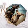 1 PC Automatic Folding Umbrella - Dogs Pattern, Portable & Foldable Design with 8 Ribs, Christmas Birthday Gifts