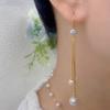 Gold Pearl Ear Thread Women's High-End Luxury 2025 Exquisite Earrings