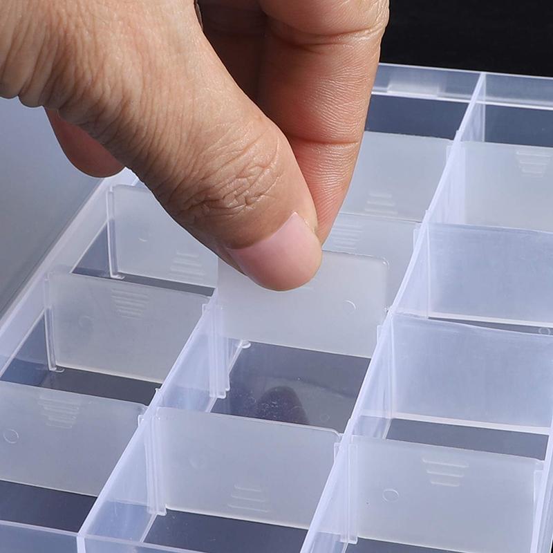 Storage Box Transparent Plastic Box Packaging Box Paper Clip Storage Portable Handheld DIY Handmade Material Desktop Storage TMZ