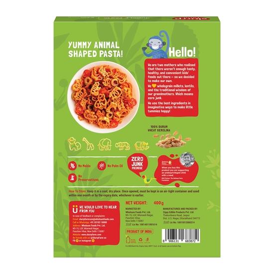 Slurrp Farm No Maida| Made with 100% Durum Wheat/Semolina/Suji | Cooks In 8 Minutes | Made In Fun Animal Shapes Like Monkey, giraffCe...