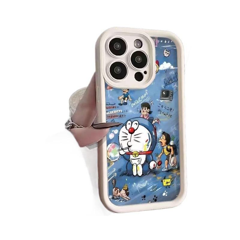 Spit bubbles Doraemon is suitable for Apple 14plus mobile phone case 13promax cartoon 15pro new 12 soft