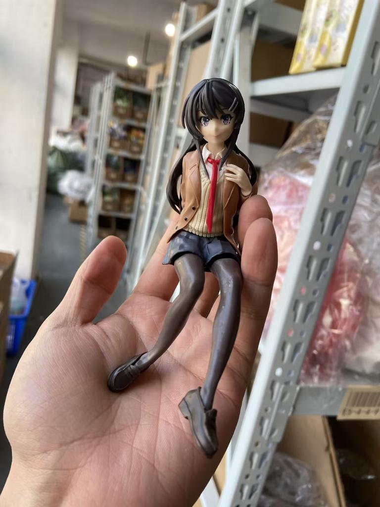 14cm Mai Sakurajima Does Not See The Bunny Girl's Ancestors FigureSakurajima Mai PVC Action PM Chokonose Model Noodle Stopper