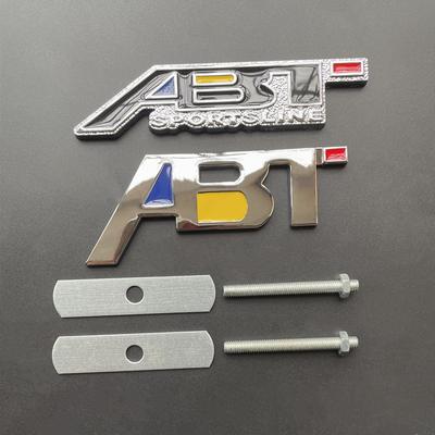 1Pc 3D Metal ABT Front Grill Rear Trunk Fender Emblem Badge Sticker Decals For Q3 Q5 Q7 A3 A4 A5 A6 B6 B8 C6 C5