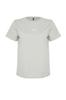 Women's Fashion Plus Size T-Shirt Crew Neck Short Orange Slit and Ruffle Detailed Boyfriend Knitted T-shirt