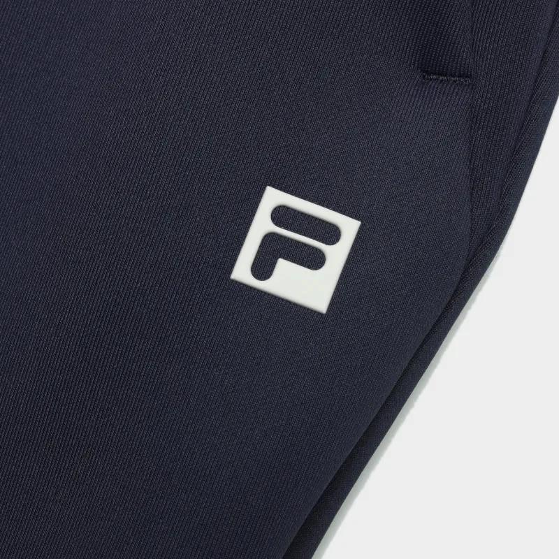 Fila Fitness Solid Color Mid-Rise Drawstring Straight Leg Casual Pants Women Bottoms Deep-Blue A11W411605F-NV