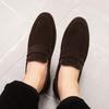 Spring New Shoes for Men Leather Casual Shoes  Street Fashion Slip-on Loafers