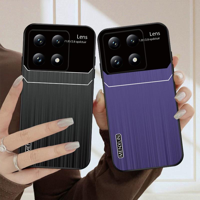 Brauner vertikaler Streifen Für Xiaomi Poco X7 M7 Pro 5G M5 X4Pro 4 M6 4G C65 C75 F6 F5 X6 5 7 X5 F7 Ultra M5S M4Pro 5G weiche Handyhülle