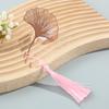 Pink Flower Metal Hollow Bookmarks With Tassel Pendant Apricot Leaf Lotus Rose Bookmark Gifts For Teachers Friends Book Lovers