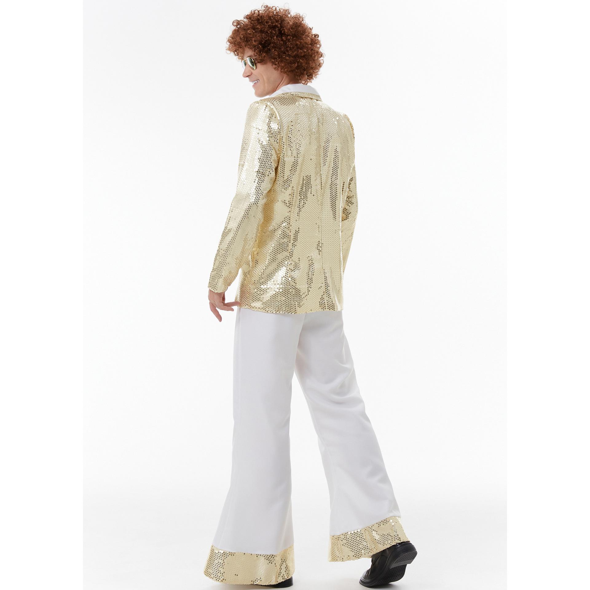 

M-XL70s ретро мужской сценический диско-костюм Диско-костюм Костюм для карнавала на Хэллоуин M