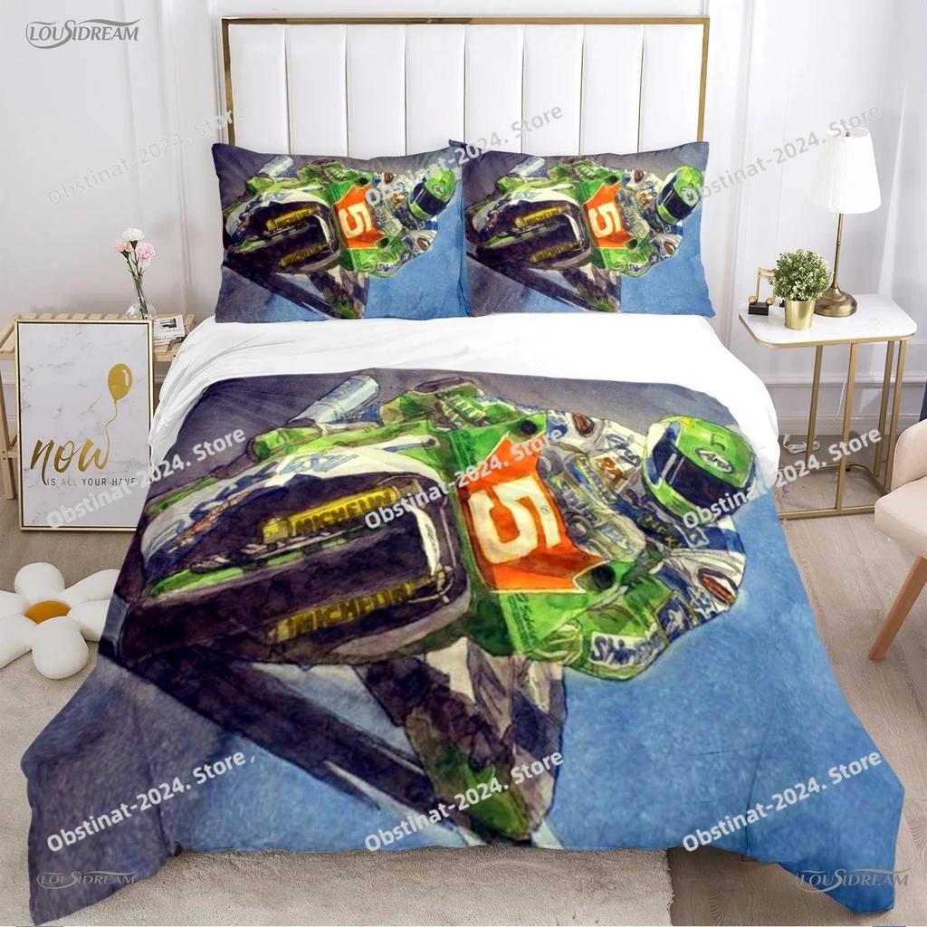 Racing enthusiast motorcycle Duvet Cover casal Comforter Beding set Soft Quilt Cover and Pillowcase for SingleDoubleQueenKing