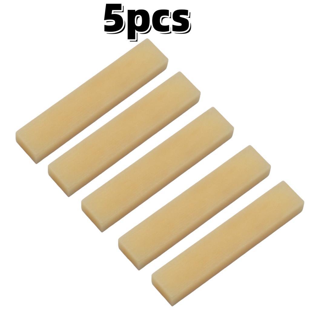 Miwayer 6 String 3/5/10pcs Acoustic Classical Guitar Unbleached Blank Bone Nut for Guitar 52x6x10mm Luthier DIY Saddle Bridge