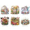 Acryl Spezialform Blumenhaus Tischplatte Diamantmalerei Ornament-Sets Diamantmalerei Schreibtischdekorationen für Erwachsene Anfänger
