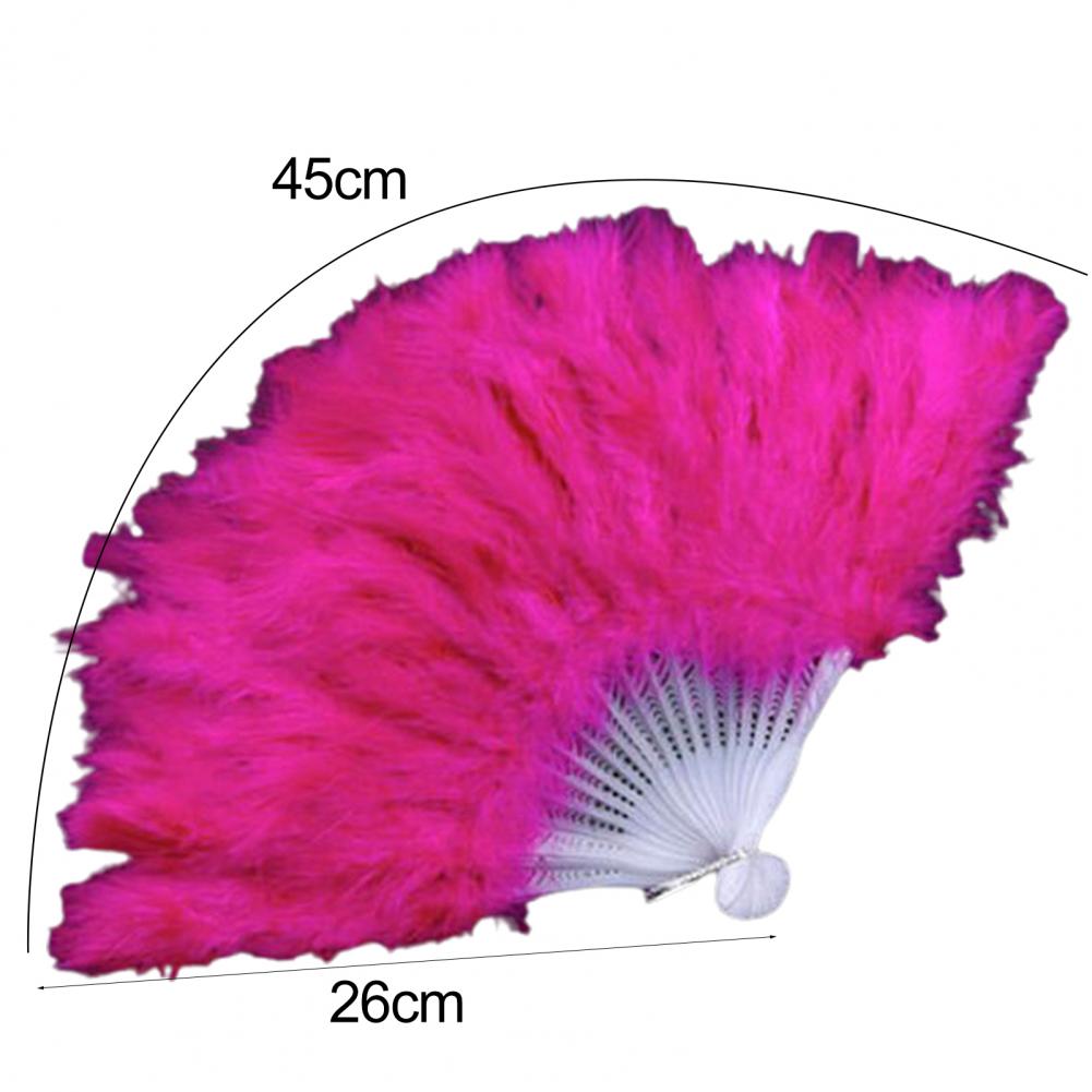 Hand Fan Artificial Feather Hand-craft Chinese Style Classical Performance Decoration Elegant Chinese Dance Party Folding Fan