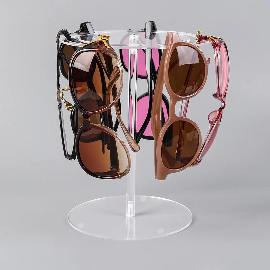 1pc Transparent Rotatable Sunglasses Display Stand Suitable for Glasses Storage Display The Layers Can Be Stacked Peso pluma