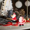 12 Stück Weihnachtsmann Miniaturfiguren Weihnachtsdeko für Haus Weihnachts-Tischschmuck Dekorationen