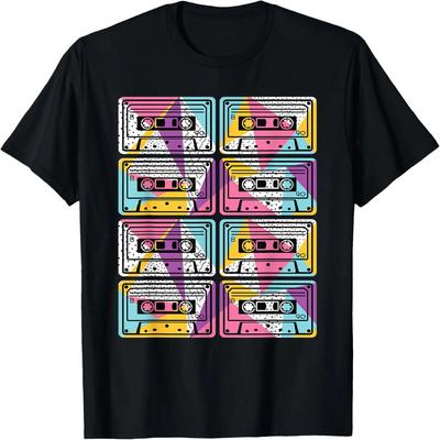80s 90s Cassettes Theme Party Costume Outfit Men Women Kids T-Shirt