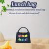 Versatile Insulated Lunch Bag with Fruit & Snail Design - Perfect for School, Office, Picnics & Beach Outings