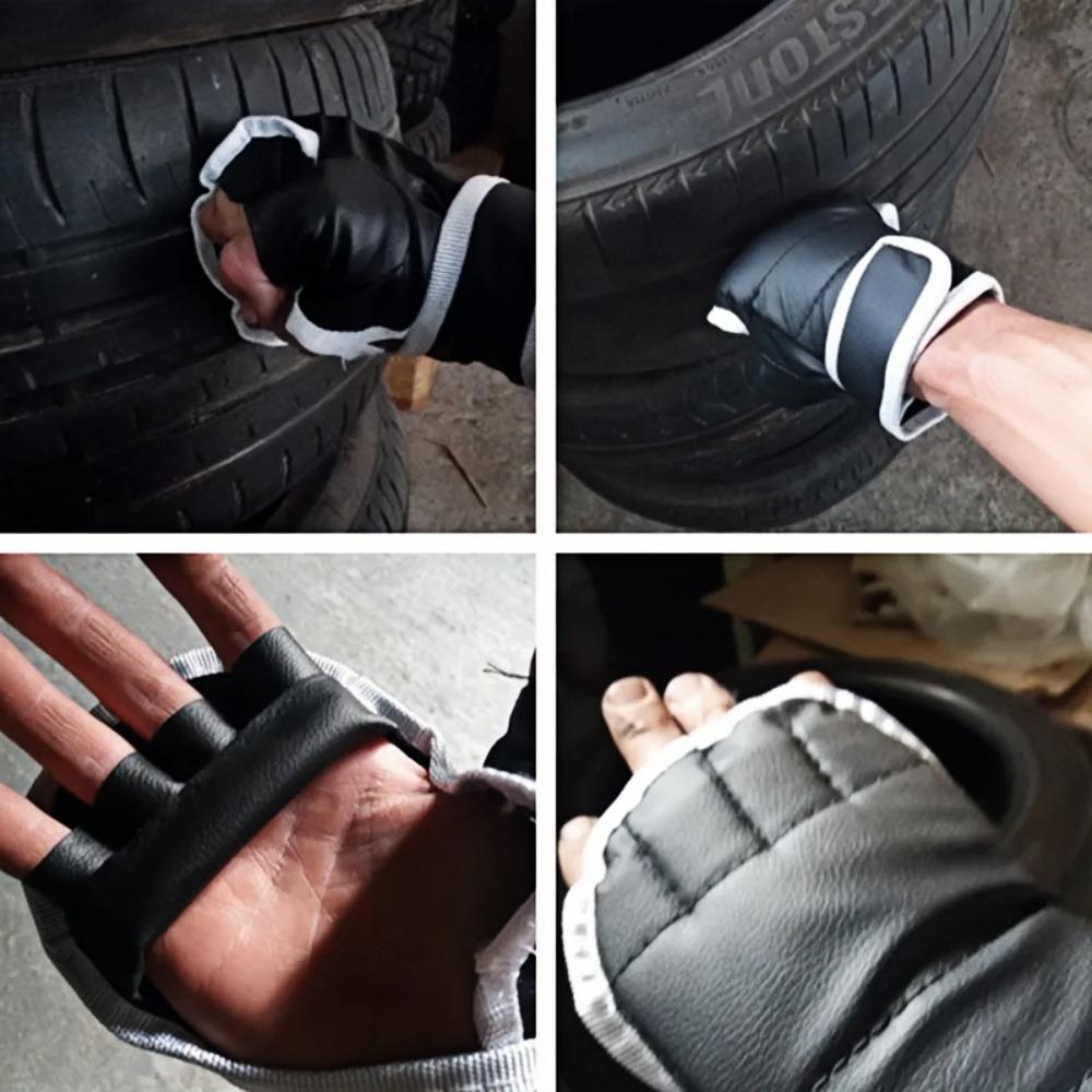 1 pár černých půlprstových boxerských rukavic PU kožené bojové kick boxerské rukavice Karate Muay Thai tréninkové rukavice pro děti Muži