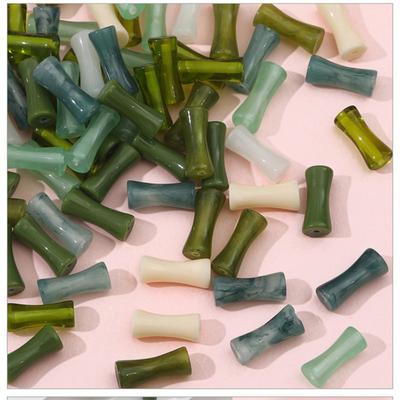 Green White Jade Jewelry Making Handmade Supplies Loose Spacer Beads Shape Porcelain Bracelet Necklace Bamboo Joint