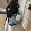 Popular Denim Women's Bags New Casual Lazy Wind Large Capacity Shoulder Underarm Bag Portable Tote Bag