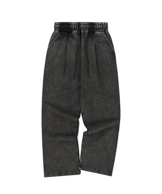 S'EST Washed Pintuck Wide Pants Black