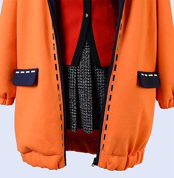 2021 Newest Anime Kakegurui Compulsive Gambler Cosplay Costume Runa Yomozuki Cosplay Yellow Hoodie Coat Jacket
