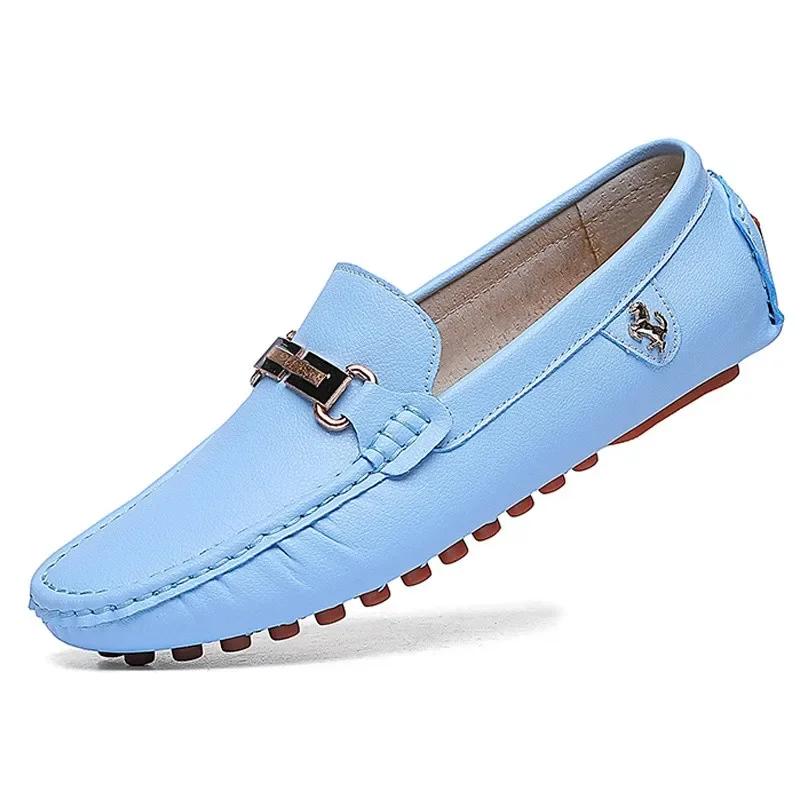 Leather Loafers Men Handmade Shoes Casual Driving Flats Slip-on Shoes Luxury Comfy Moccasins Shoes for Men Zapatos Para Hombres