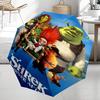 Shrek-Thema Automatischer Regenschirm, Leicht & Tragbar, 8 Speichen, Perfekt für Reisen im Freien, Geburtstage, Weihnachten, Geschenke.