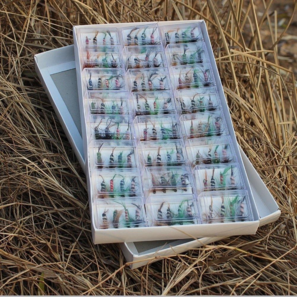 SOUGAYILANG 144Pcs Fly Flies - 48Pcs Wet Fly Flies & 96Pcs Dry Fly Flies