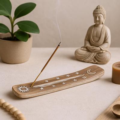 Incense Holder - White Washed