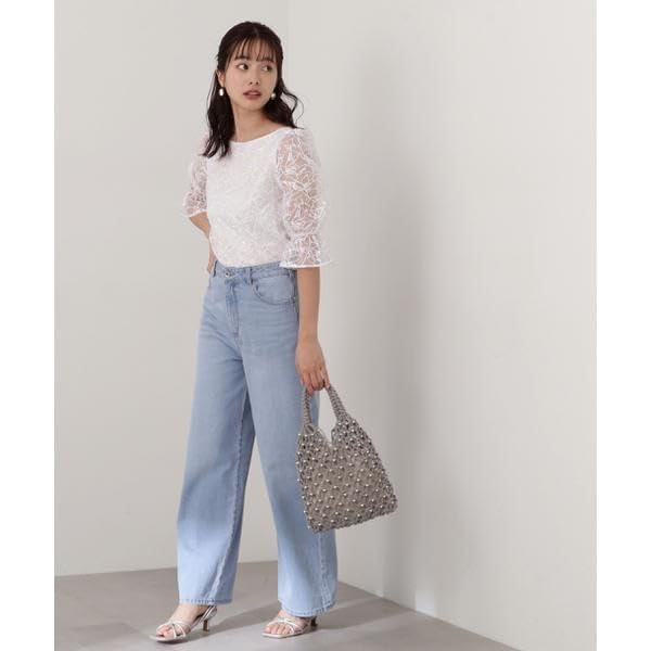 Proportion Body Dressing Organza Embroidery Ivory Women's Blouse,