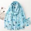 Fashion Luxury Ink Painting Floral Tassel Viscose Shawl Scarf Lady High Quality Wrap Pashmina Stole Bufandas Muslim Hijab