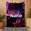 Custom Name Personalized Demon Slayer Print Blanket, Home Decor, Bedroom, Sofa, Camping, Couch, Gifts for Birthday Christmas