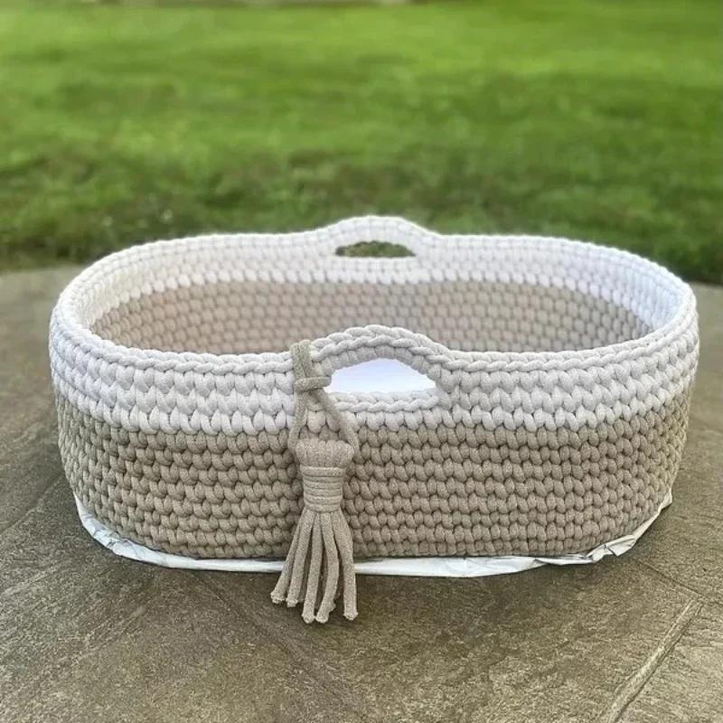 2026 Últimos Modelos Cesta Ovalada de Moisés Base de Madera Base Natural Moldeador para Crochet Tejido Manualidades