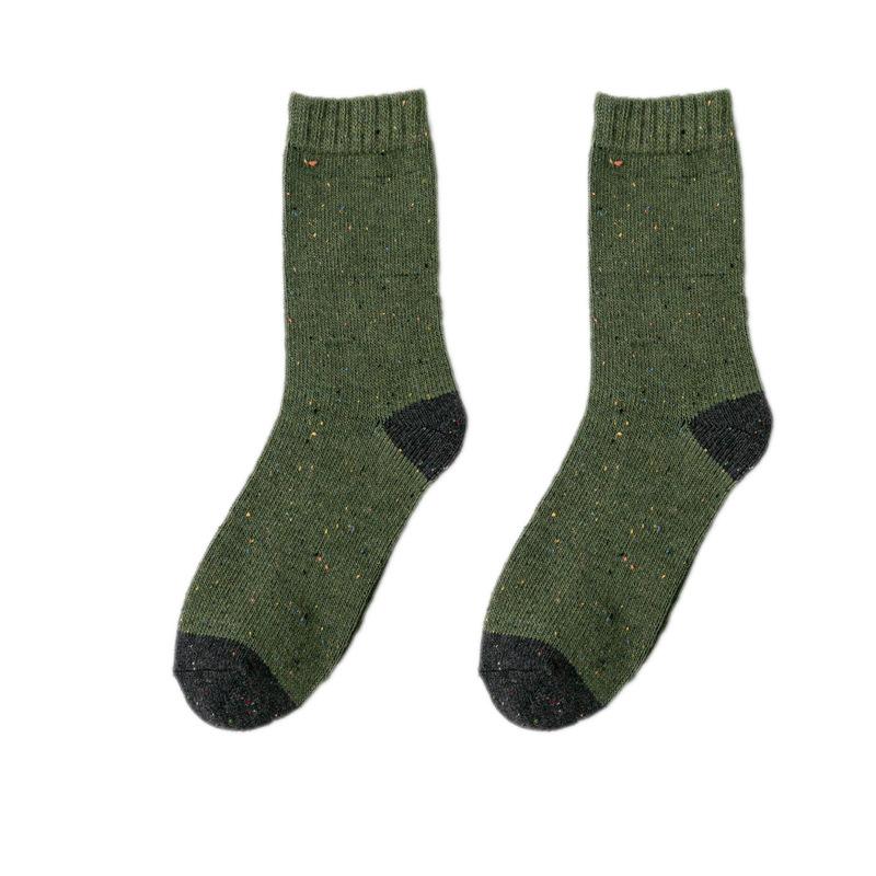 5 Pairs Fo Socks, Winter Socks, Women's Socks, Thickened Socks, Polka Dot Yarn Socks, Rabbit Wool Socks, Mid-calf Socks