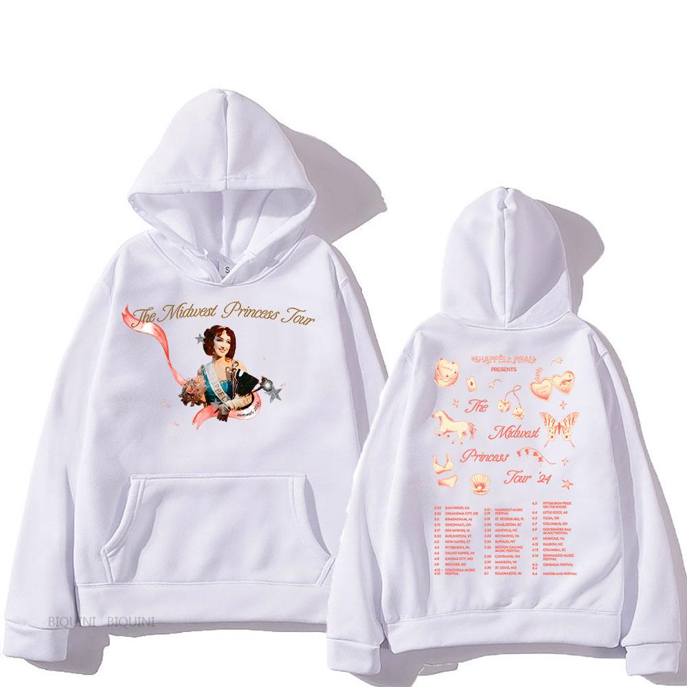 Unisex Streetwear The Midwest Princess Tour 2024 Chappell Roan Mikiny Pánské Oblečení Mikiny Podzimní Fleece Pohodlné Oblečení