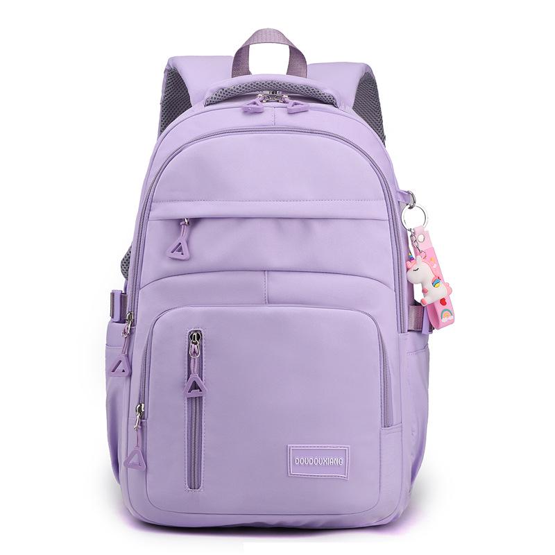Trendiger Girly-Rucksack mit großem Fassungsvermögen - Mehrere Fächer, lässige Schul-/Reisetasche