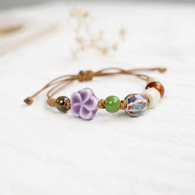 Fabrikant Keramisch Handtouw Literaire Etnische Stijl Nationale Stijl Oude Stijl Handgeweven Veelzijdig Nieuw Chinees Armband Groothandel