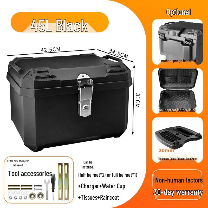 Large Capacity Alloy Trunk for Yadea, Aima, TaiLing, Ninebot, and Limi Electric Scooters