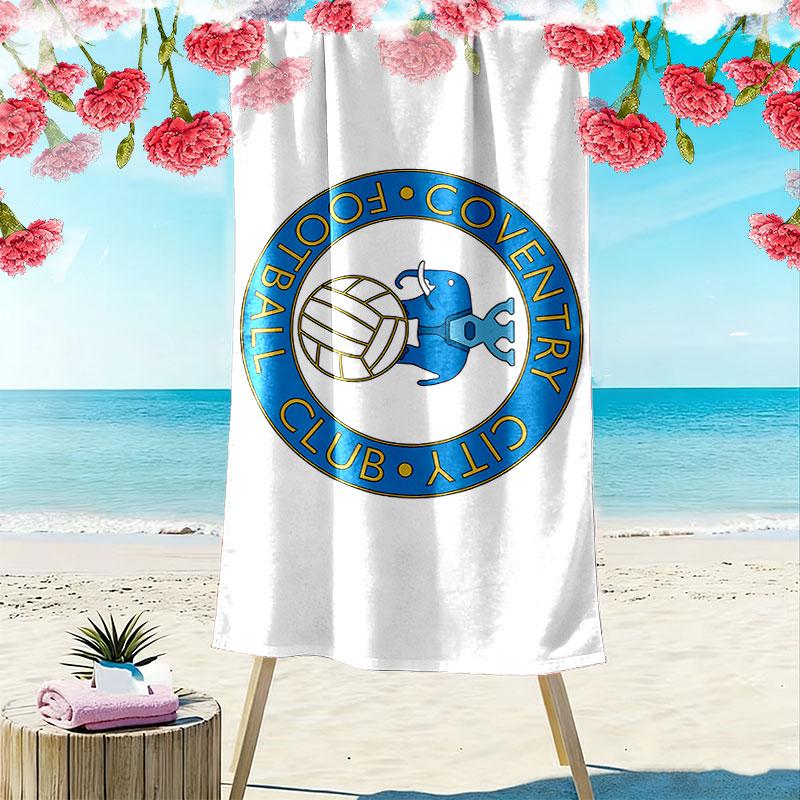 Coventry City Print Beach Towel, Large Soft Quick Dry Towel for Beach Camping Swimming