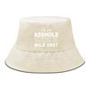 Cappello a Secchiello con Stampa "I'M AN ASSHOLE", Cappello da Uomo Primavera Reversibile Moda Cappello da Pesca