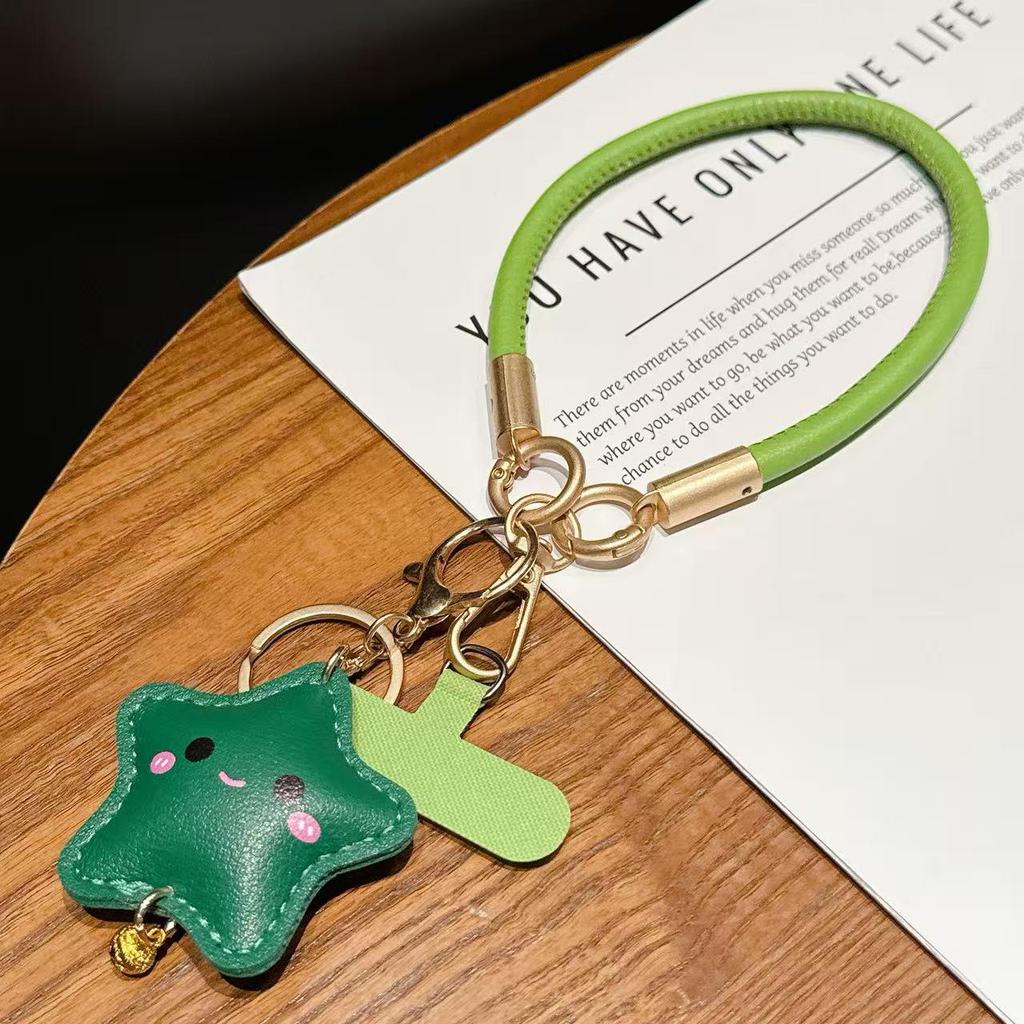 Creative Star Charm Phone Lanyard: Wristlet with Bell Pendant and Anti-Lost Handheld Chain
