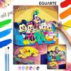 Mickey Mouse Friends Sofa Movie Night Digital Oil Painting Diy Coloring Handpainted Filling Home Decor Art Gift Set Wall Art